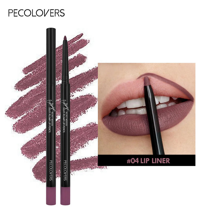 Waterproof Matte Lipliner Pencil Red Contour Tint Lipstick Long Lasting Non-stick Cup Moisturising Lips Makeup