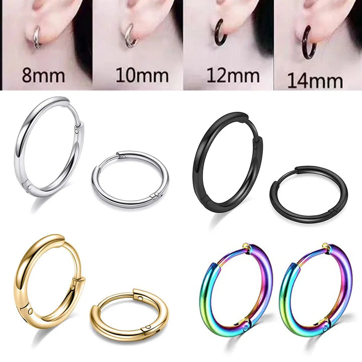 Stainless Steel Small Hoop Earrings  Cartilage Ear Piercing Jewelry