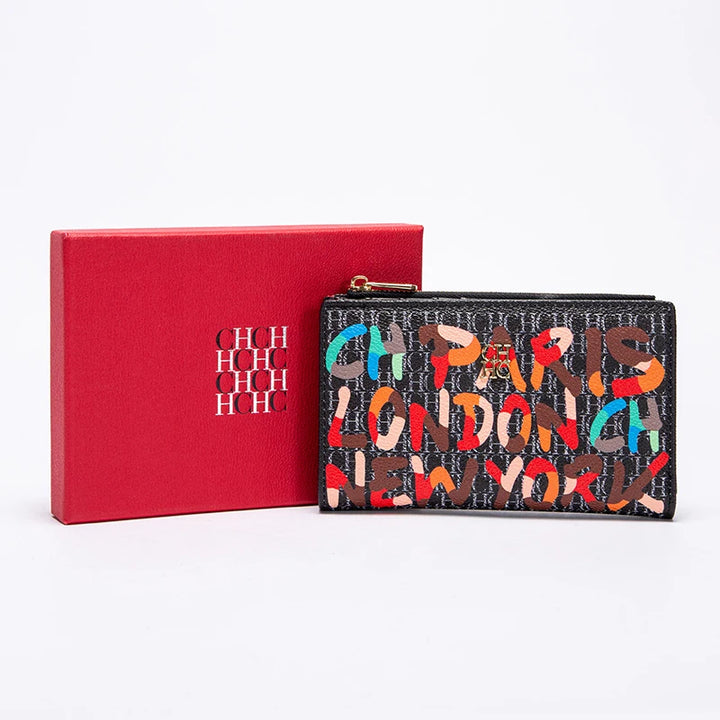 CHCH Women's Wallet Fashion Letter Cartoon Pattern Classic Retro Long Storage Wallet PVC Material Women's Wallet - Total Trends Fusion
