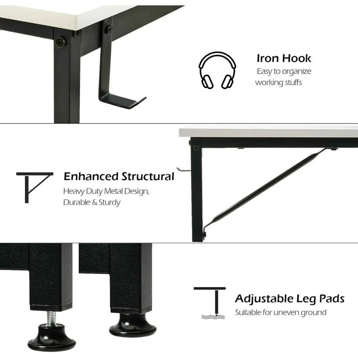 Small Computer Desk White Writing Table for Home Office Small Spaces 31 Inch Modern Student Study Laptop PC Writing Desks