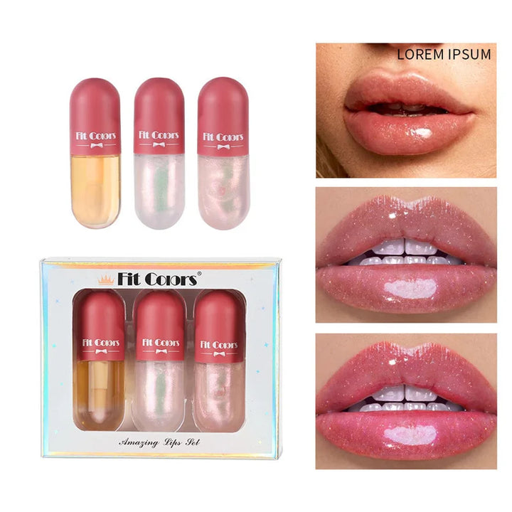 Mini Capsule Liquid Lip Blam Moisturizing Transparent Color Changing Lip Plumping Oil Mirror Jelly Plumping Lip Gloss Cosmetic - Total Trends Fusion