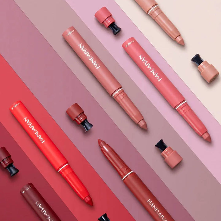 12 Colors Lip Liner Matte Waterproof Velvet Nude Lipstick Pencil Sexy Red Brown Pigments Makeup Long Lasting