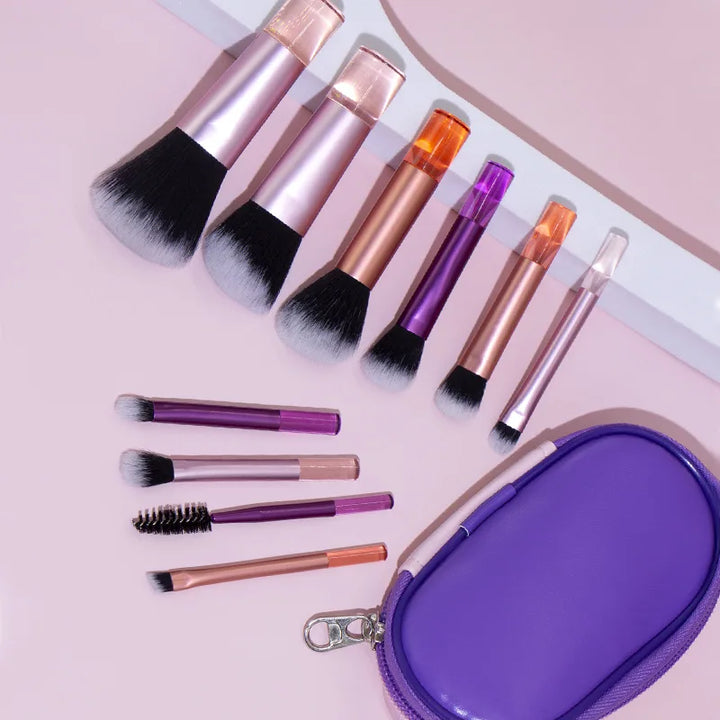 New 10 mini Makeup Brush with Brush set Complete powder eyeshadow brush, essential for travel