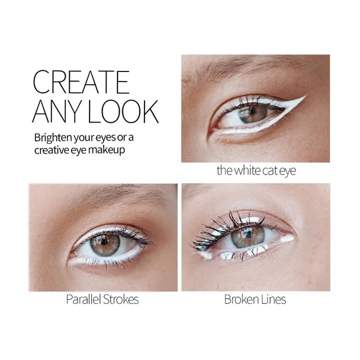 White Eyeliner Makeup Lasting Smooth Matte Eye liner Pencil Make up Easy To Wear Eyes Brightener Waterproof Fashion Eyes Pencils