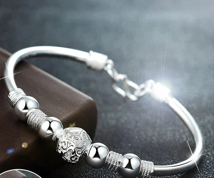 925 sterling silver Lucky Charm Bracelet Cuff Bracelets For Women Bangles Fashion Jewelry Pulseira