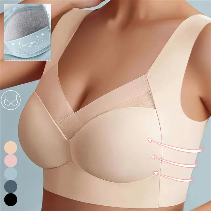 Fashion Sexy Seamless Plus Size Bra Push Up Sports Brassiere Women's Lace Underwear Wireless Yoga Top Woman No Steel Ring Bras
