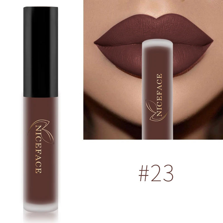 Waterproof Matte Lipgloss Lasting Nude Liquid Lipstick Cosmetic Women Lip Tint Makeup Lip Stain