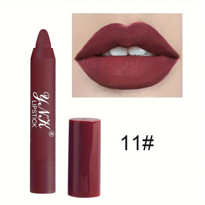 "1PC 12-Color Velvet Matte Lipstick Set | Waterproof & Long-Lasting"