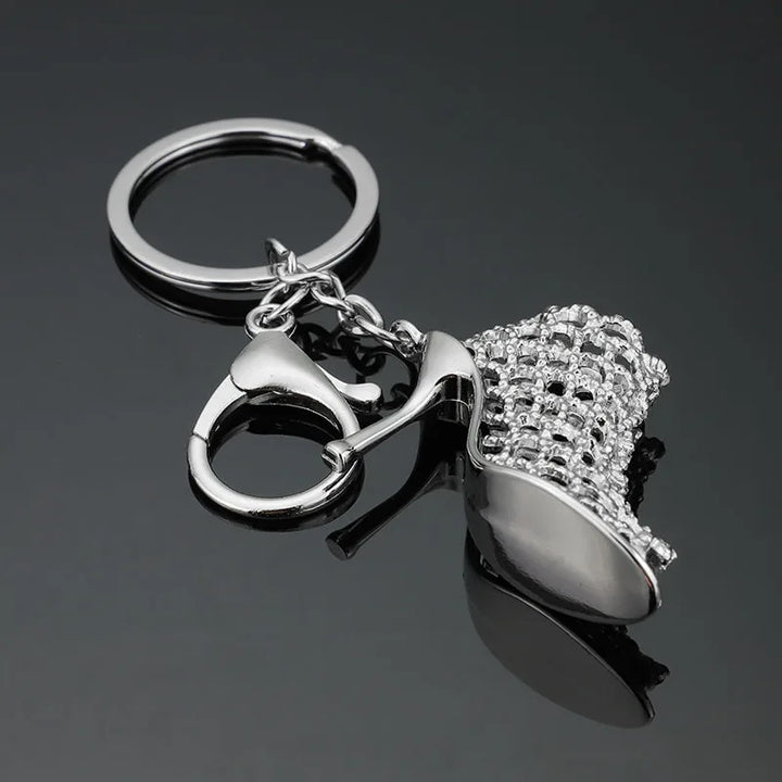 High Heel Shoes Keychain Rhinestone Car Key Rings Women Bag Charms Key Chains Keyrings Fashion Crystal Key Holder S150