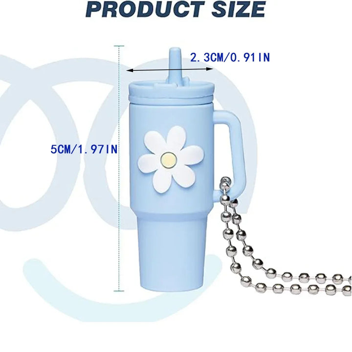 4pcs Silicone Tumbler Keychain for Stanley Cup Tumbler Accessories Perfect fit for Most Brand Newest Model - Total Trends Fusion