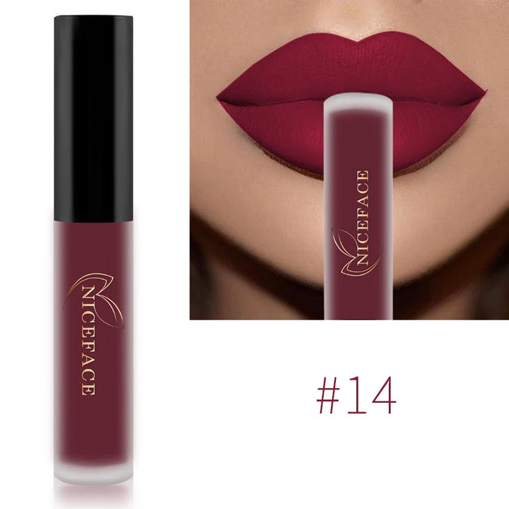 Waterproof Matte Lipgloss Lasting Nude Liquid Lipstick Cosmetic Women Lip Tint Makeup Lip Stain