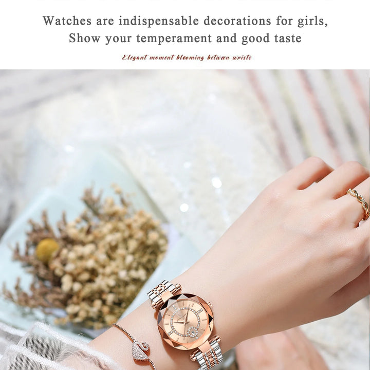 POEDAGAR Luxury Watch For Woman High Quality Diamond Ladies Quartz Watch Waterproof Date Stainless Steel Women Watches reloj+box