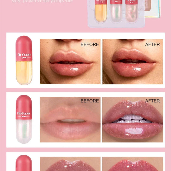Mini Capsule Liquid Lip Blam Moisturizing Transparent Color Changing Lip Plumping Oil Mirror Jelly Plumping Lip Gloss Cosmetic