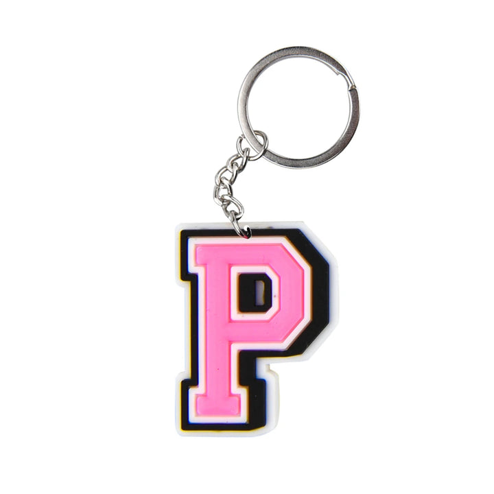1pcs Cute Cartoon Pink Keychains Boys Girls A-Z Keyrings Kids Alphabet Key Chains Letter Key Rings For Birthday Gifts - Total Trends Fusion