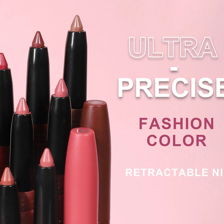 Handaiyan 6 Colors Matte Waterproof Velvet Nude Lipstick Pencil Lip Liner Sexy Red Pink Pigments Makeup Long Lasting