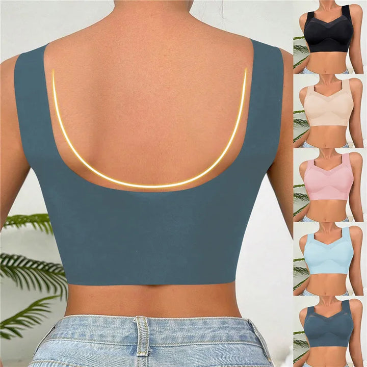 Fashion Sexy Seamless Plus Size Bra Push Up Sports Brassiere Women's Lace Underwear Wireless Yoga Top Woman No Steel Ring Bras