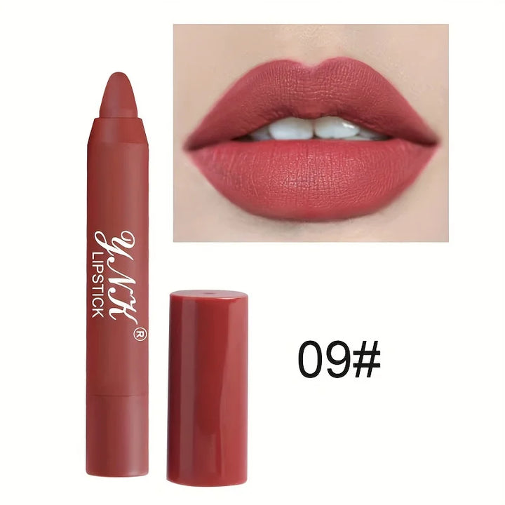 "1PC 12-Color Velvet Matte Lipstick Set | Waterproof & Long-Lasting"