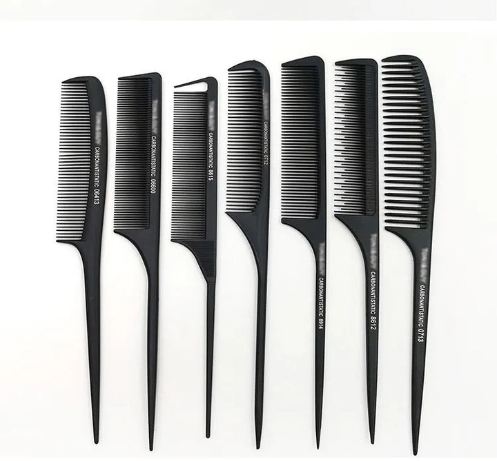 Professional Hair Tail Combs Stainless Steel Salon Cut Styling Comb Spiked Hair Care Styling Tools Barber Accessories Fine Teeth