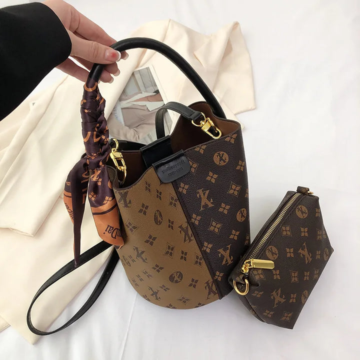 Luxury women‘s bag high-end fashional water bucket bag crossbody bag Unique design handheld bag
