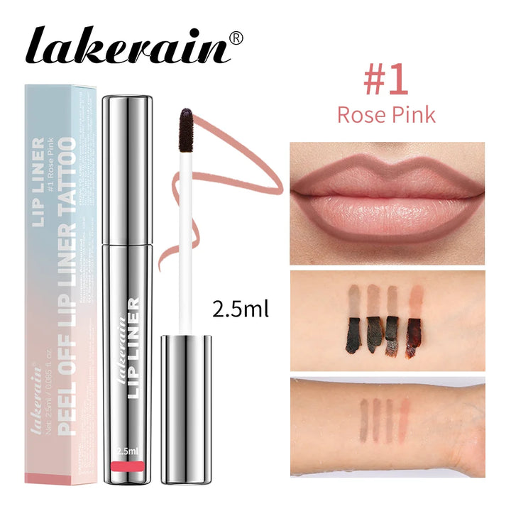 Waterproof Lip Liner Peel Off Tattoo Lipgloss Waterproof Long Lasting Matte Lip Tint Brown Contour Tear-off Lips Stain Cosmetic - Total Trends Fusion