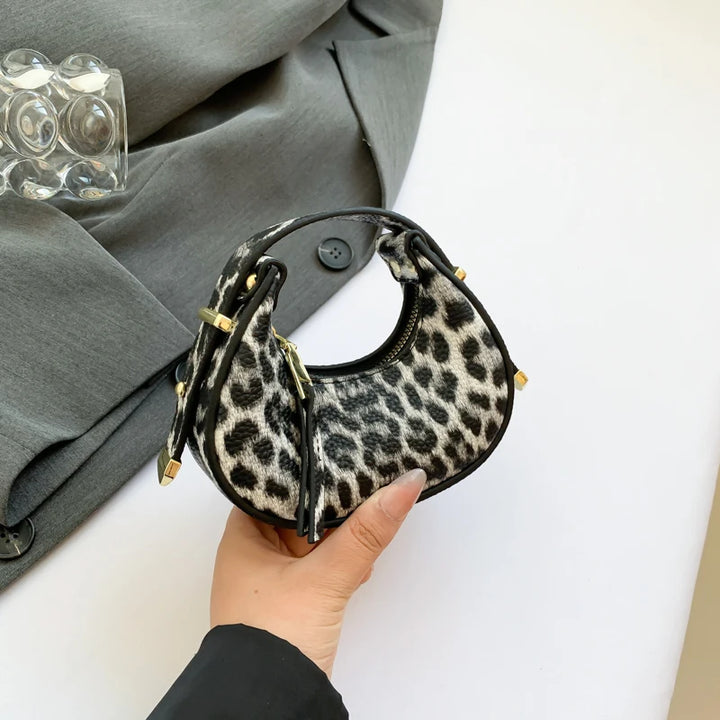 "Mini Leopard PU Leather Crossbody Bag | Y2K Trend Shoulder Bag"