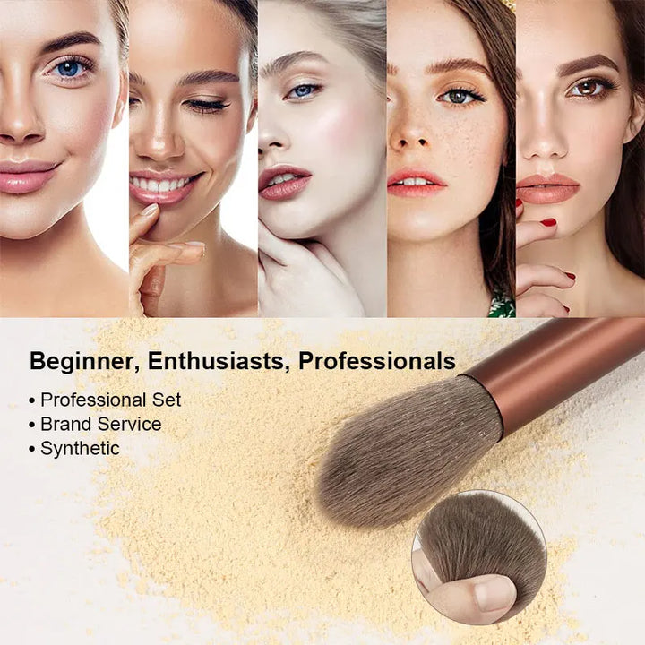 13Pcs Makeup Brush Set Soft Premium Synthetic Brushes Foundation Powder Concealers Eyeshadows Eyeliner Blush Makeup Beauty Tool