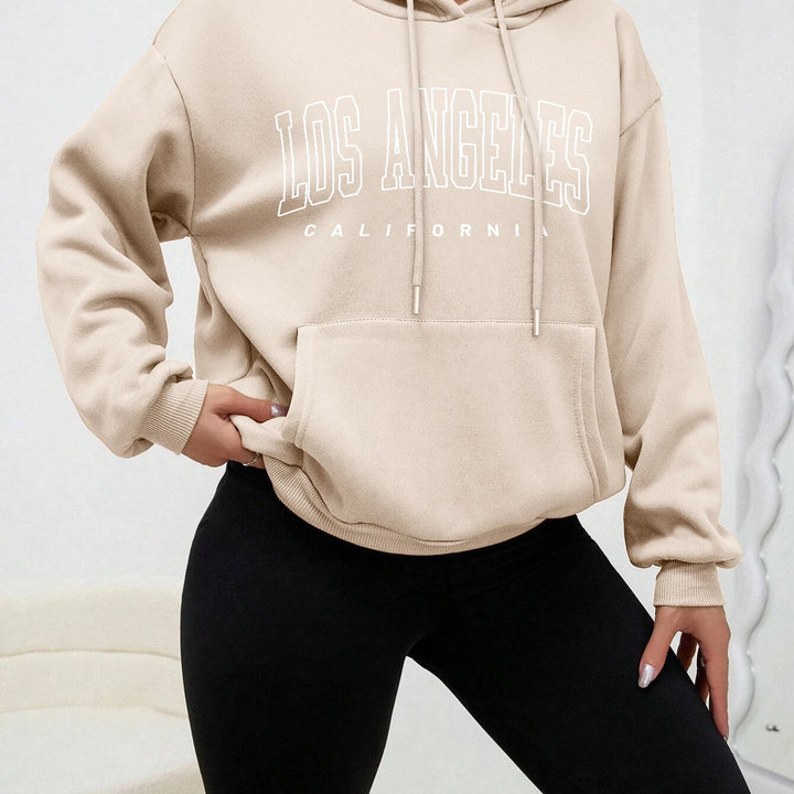 Los Angeles Art Letter Design Women Streetwear American Style Fashion Sweatshirt Autumn Hip Hop Female Hoodies Casual Fleece Top - Total Trends Fusion
