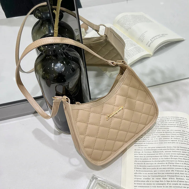 "Embroidered Quilted Armpit Shoulder Bag | Small Fragrant Style"