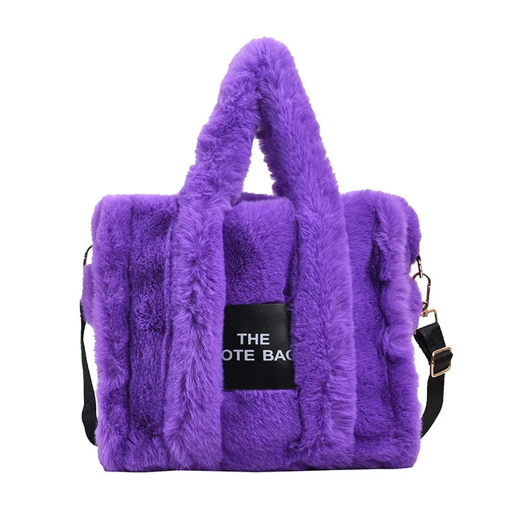 JIAERDi Casual Fur Tote Bag For Women Luxury Handbag  Autumn Winter Plush Messenger Bag Harajuku Aesthetic Shopper Bag Female