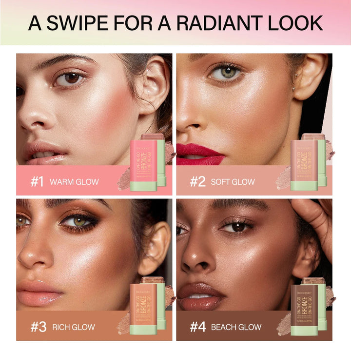 "Functional Blush Stick | Waterproof Cream Blusher for Brightening Skin Tone"