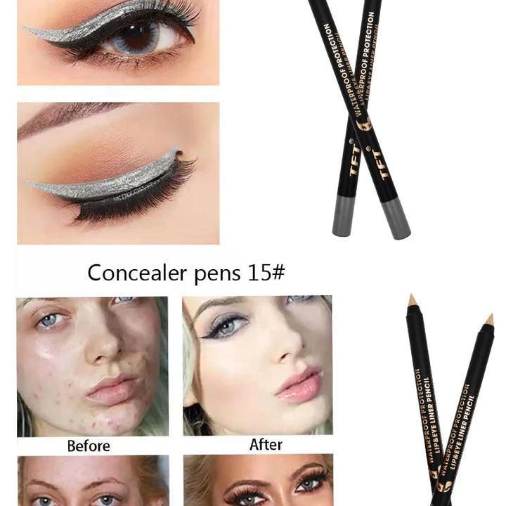 Long Lasting Eyeliner Pencil Colourful Pigment Waterproof Blue Black White Color Gel Eye Liner Pen Makeup Eye Beauty Cosmetics