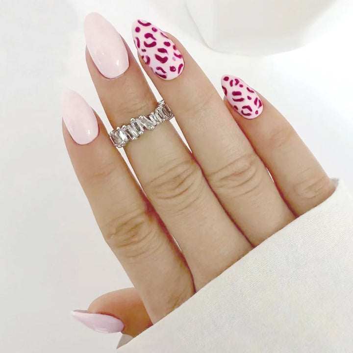 "Pink French 3D Bowknot Press-On Nails | Short Square Fashion False Nails"