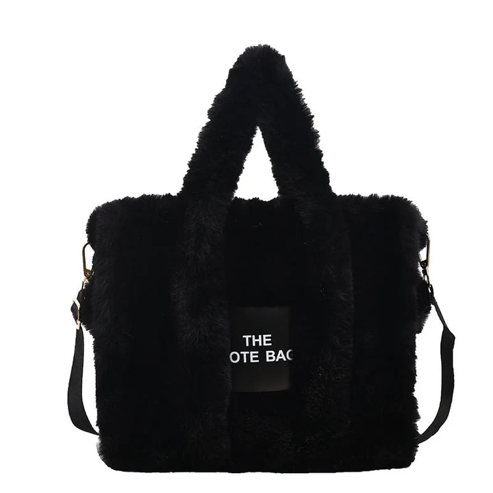 JIAERDi Casual Fur Tote Bag For Women Luxury Handbag  Autumn Winter Plush Messenger Bag Harajuku Aesthetic Shopper Bag Female