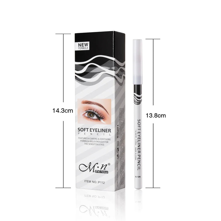 White Eyeliner Makeup Lasting Smooth Matte Eye liner Pencil Make up Easy To Wear Eyes Brightener Waterproof Fashion Eyes Pencils - Total Trends Fusion