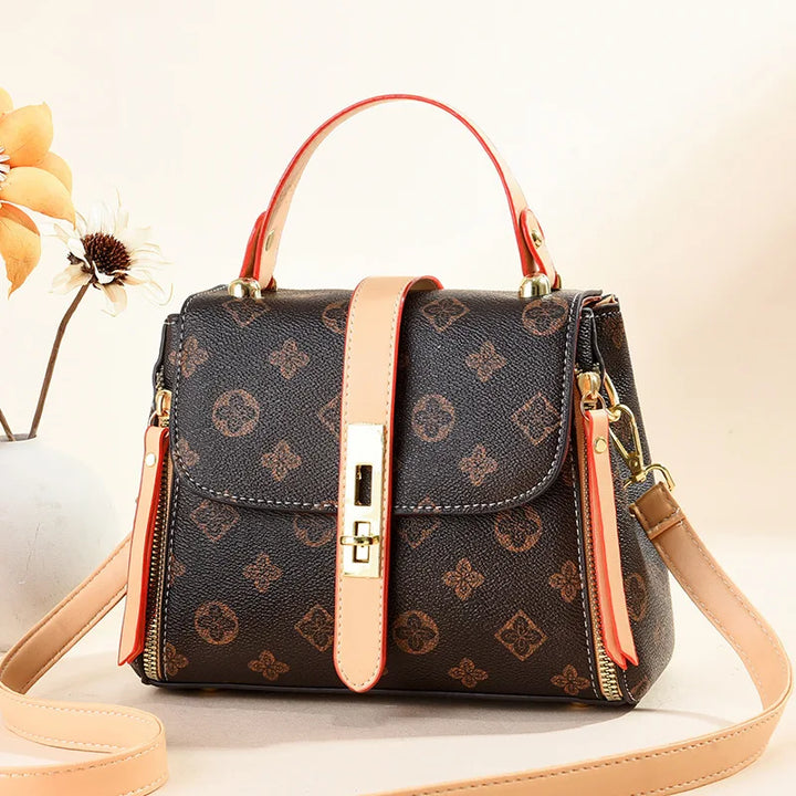 New Texture Printed Live Streaming Style, Stylish And Cute, Simple Small Square Bag, One Shoulder Crossbody luxury design
