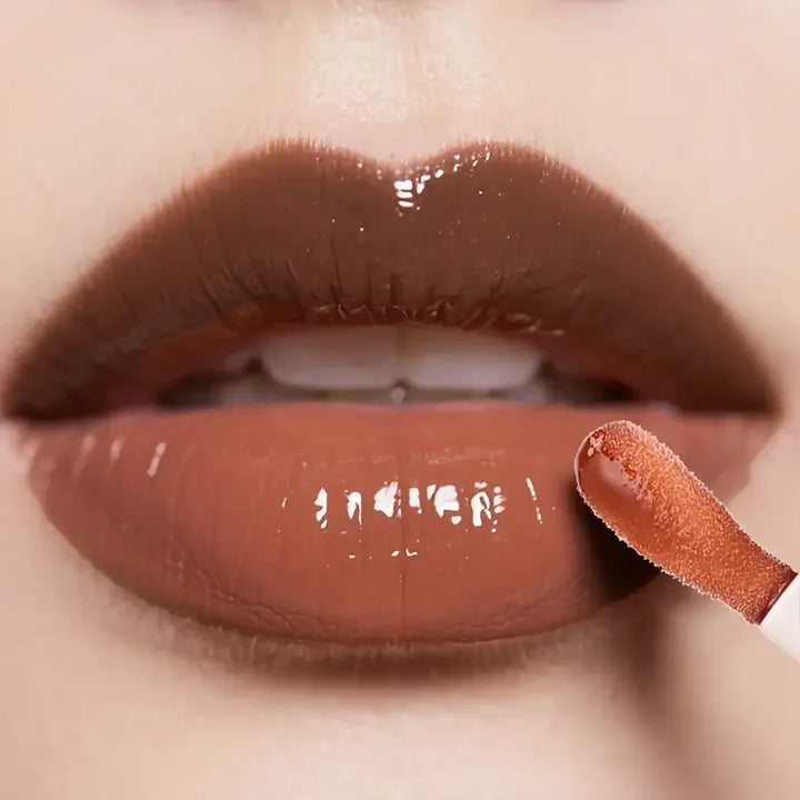 4PCS Dark Brown Lip Kit – Lip Liner + Lip Glaze, Waterproof & Long-Lasting Matte Finish