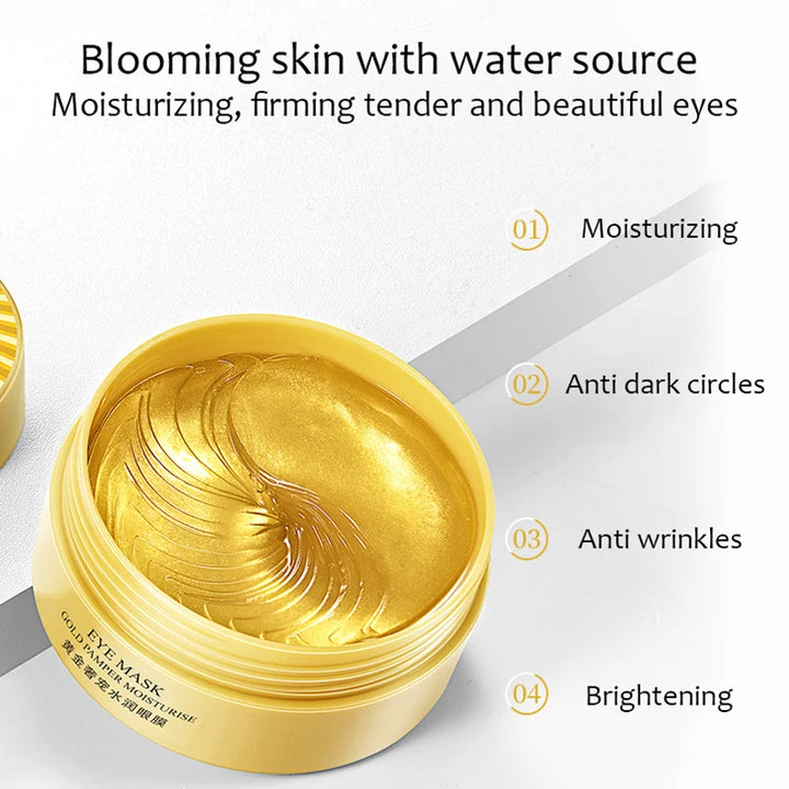60PCS Collagen Eye Masks – Hydrating, Firming & Anti-Dark Circle Gel Patches