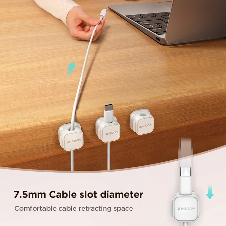 3/6 Pcs Magnetic Cable Clip Cord Holder Adhesive Wire Holder Keeper Organizer for Home Office Under Desk Cable Management