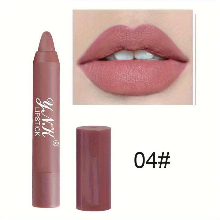 "1PC 12-Color Velvet Matte Lipstick Set | Waterproof & Long-Lasting"