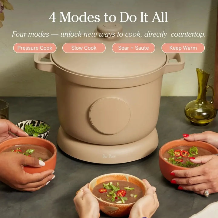 Our Place Dream Cooker | 6-quart Multicooker 4 Versatile Modes Pressure Cook, Slow Cook, Sear & Saute