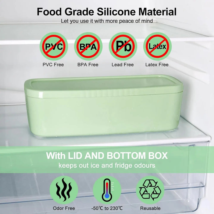 Ice Cube Tray for Stanley 20/ 30/40 Oz Tumbler Cups Silicone Cylinder Ice Cube Molds with Lid Easy Fill and Release for Drink