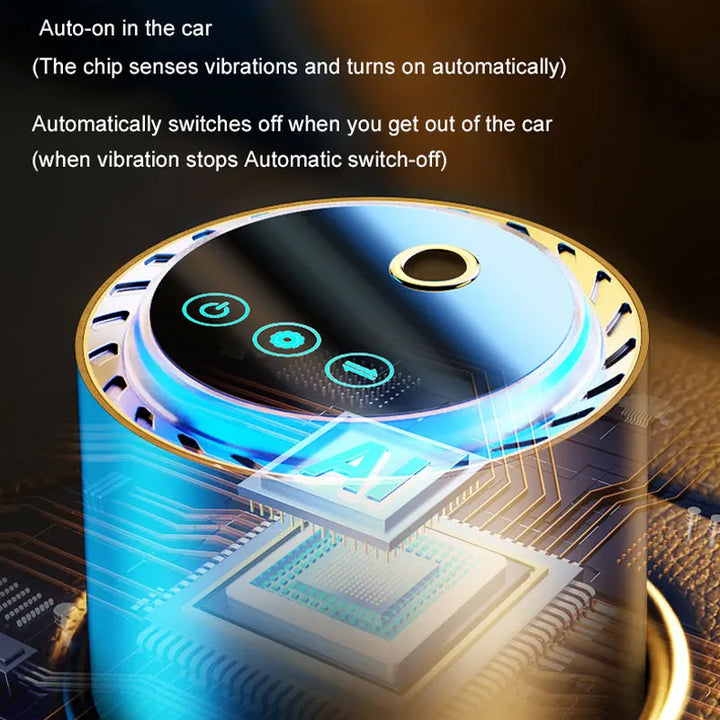 Car Fragrance Oil Diffuser AI Automatic Spraying Air Freshener 1200MAH Touch Screen Car Home Deodorant Remove Odors Portable