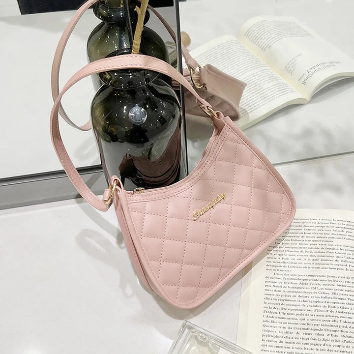 "Embroidered Quilted Armpit Shoulder Bag | Small Fragrant Style"