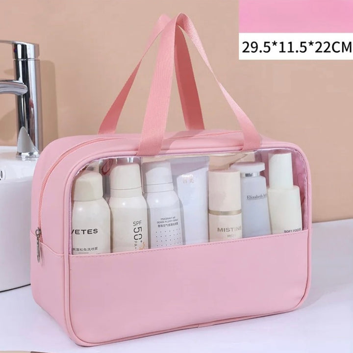 Portable Travel cosmetic bag Women Transparent Makeup Bag Large-Capacity Bath Wash Bags Multifunction Waterproof Storage Case