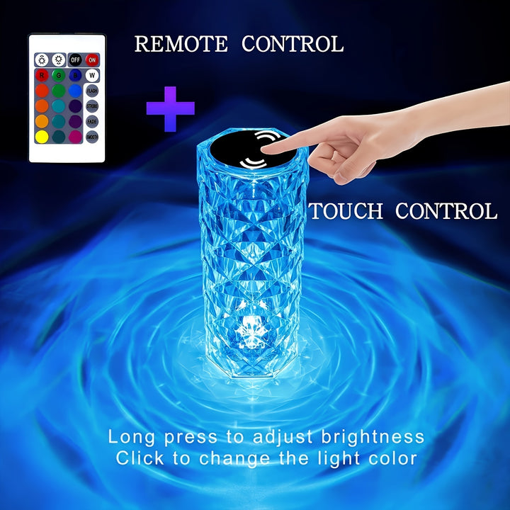 Bedside table lamp touch charging creative night light three-tone light change color colorful remote control touch switch brightness can be freely adjusted - Total Trends Fusion