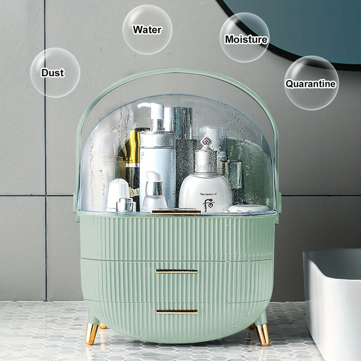 Make up Organizers and Storage, Makeup Organizer for Vanity, Cosmetics Skincare Organizers with Lid and Drawers, Cosmetic Display Cases for Countertop, Bathroom, Ideal Gifts for Women (Pink) - Total Trends Fusion