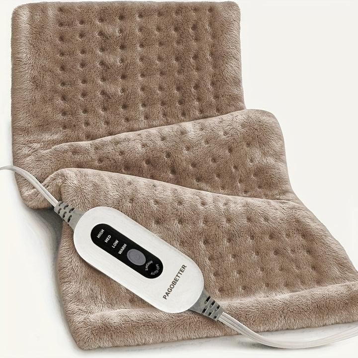 King Size Heating Pad For Back - 4 Heat Levels Up To 150°F & 2-Hour Auto-Off, 12x24 Inch, Soft Flannel, Machine Washable, Heat Pad For Neck & Shoulder, Knee, Leg, Electric Heating Pad - Gift For Men, Mom & Dad - Total Trends Fusion