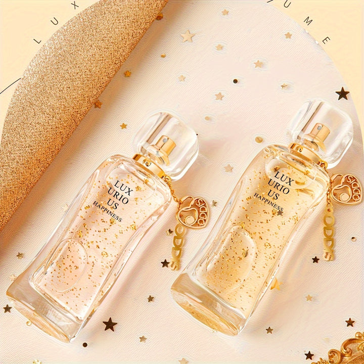 Luxe URO Eau De Parfum for Women - Golden Enchantment & Pink Blossom, Floral & Fruity Fragrance with Alcohol, Ideal Christmas Gift, 5-15% Essence Concentration, in Festive Packaging