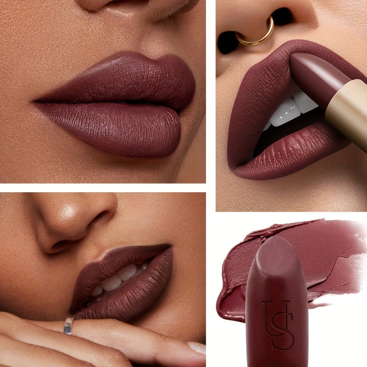 12-Color Matte Lipstick Collection – Highly Pigmented, Long-Lasting, Waterproof & Hydrating Nude Shades for All-Day Wear - Total Trends Fusion
