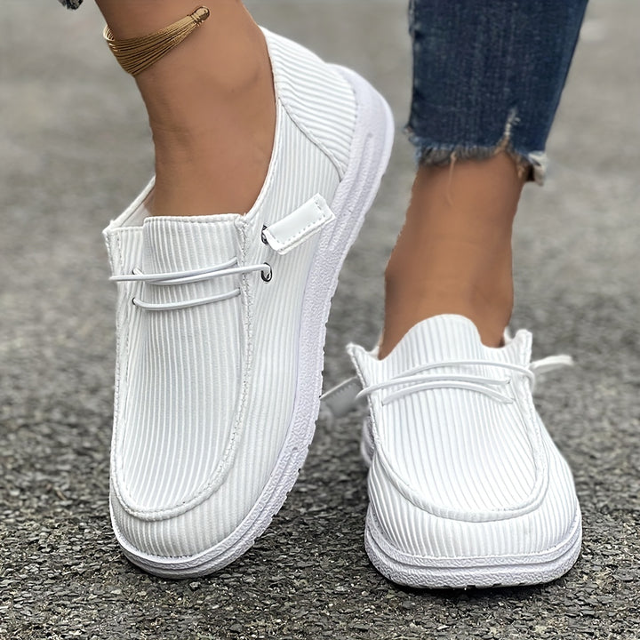 Women's Fashionable Solid Color Sports Shoes, Comfortable, Breathable And Lightweight Skateboard Shoes, Casual Daily Wear